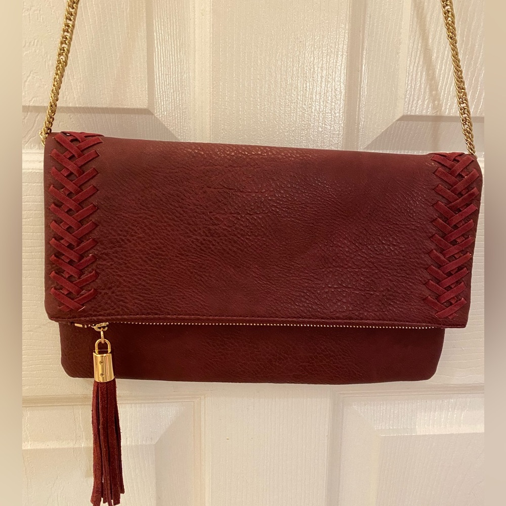 Burgundy Shoulder / crossbody bag.
